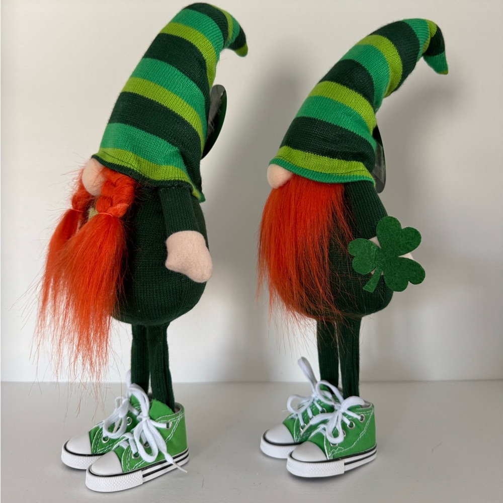 St.Patrick’s Day Leprechaun Gnomes Set of 2 - Picture 2 of 4